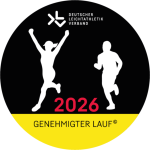 2026_Genehmigter_Lauf Symbolbild für genehmigte Läufe mit Jahreszahl und einem Läufer